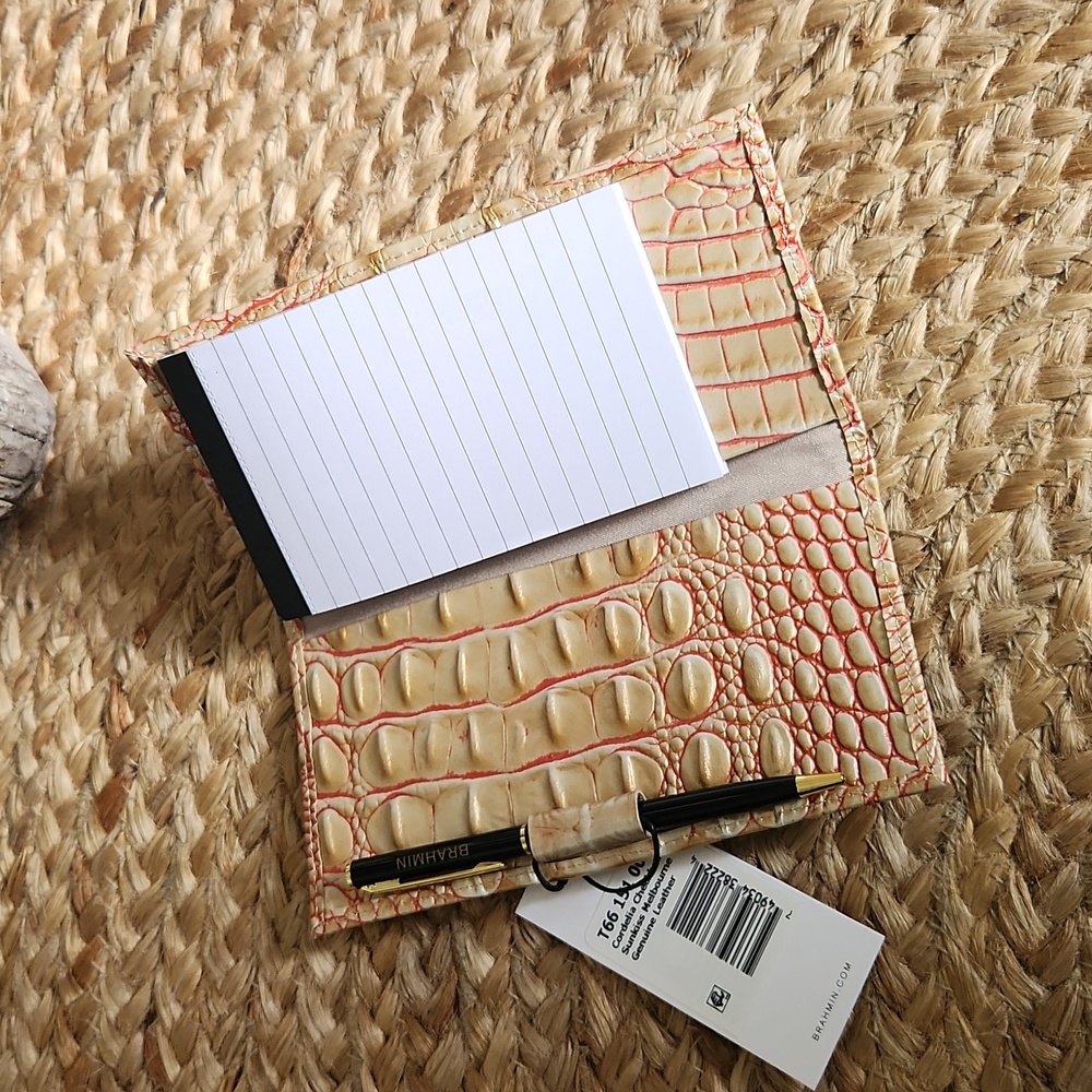 NWT Brahmin CORDELIA CHECKBOOK COVER -Sunkiss - Picture 4 of 5